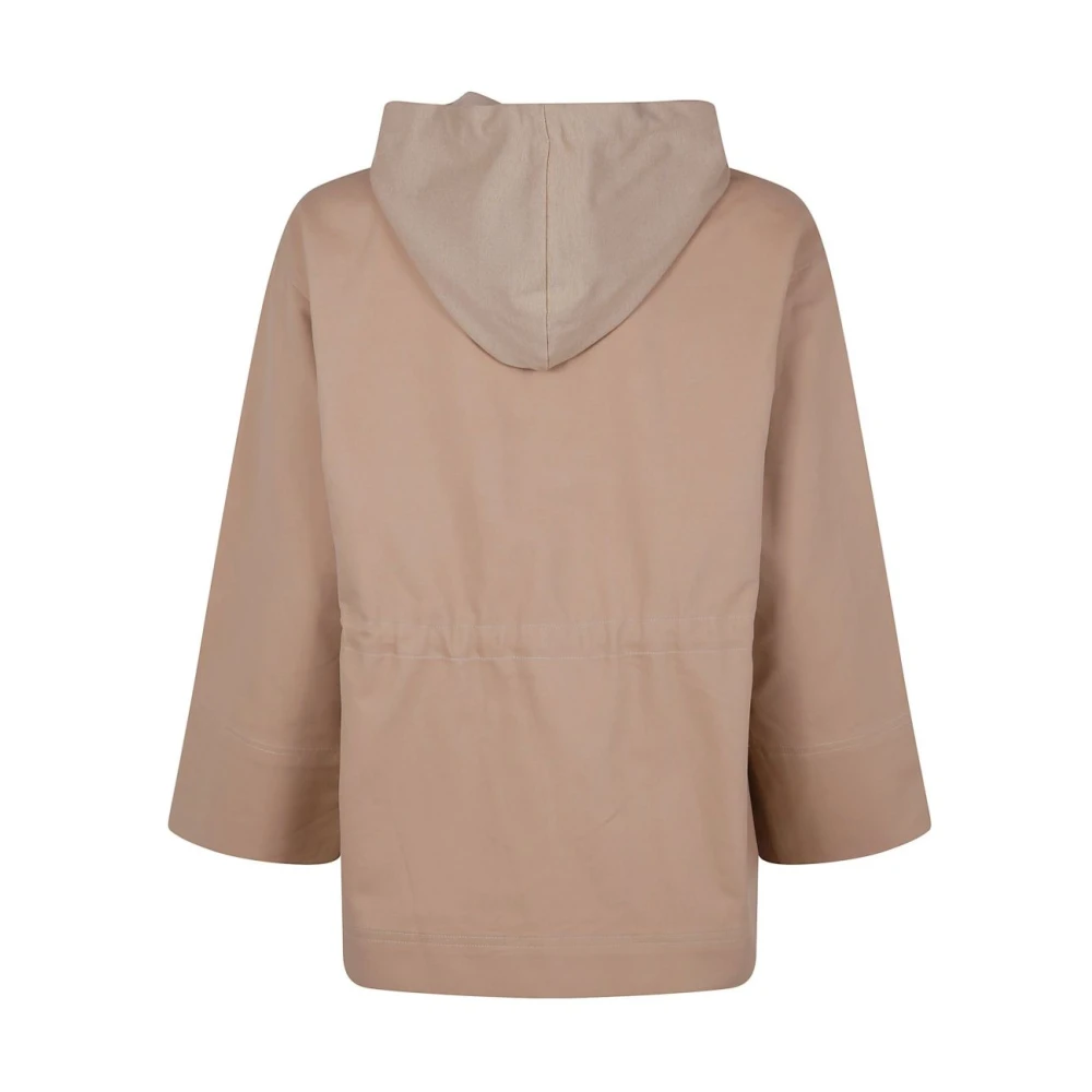 Twinset Beige Jack met Striksluiting en Trekkoordtaille Brown Dames