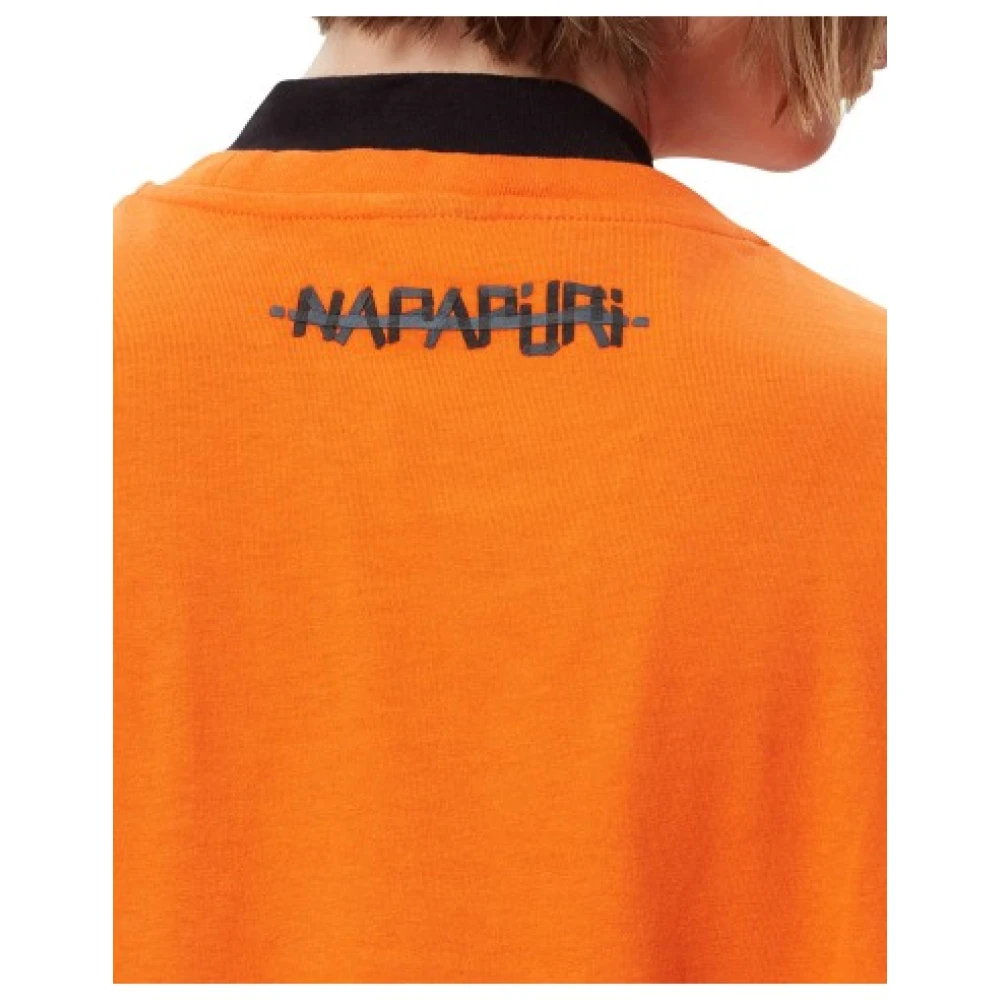 Napapijri Unisex T-Shirt Orange Heren