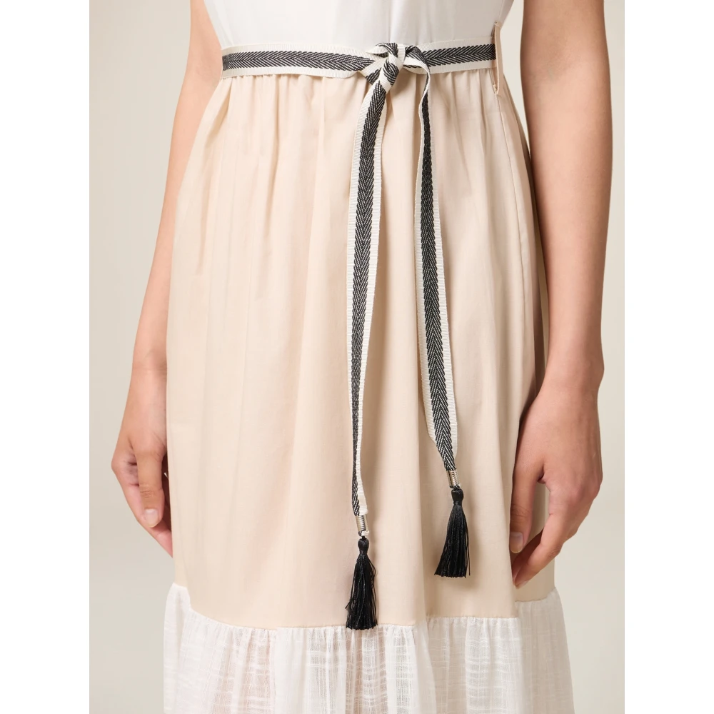 Oltre Jurk met kanten volant en kimono-mouwen Multicolor Dames