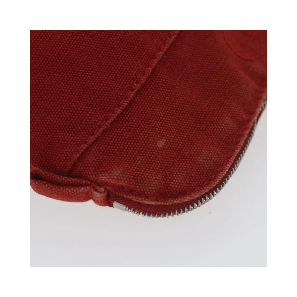 Hermès Vintage Pre-owned Canvas pouches Red Dames