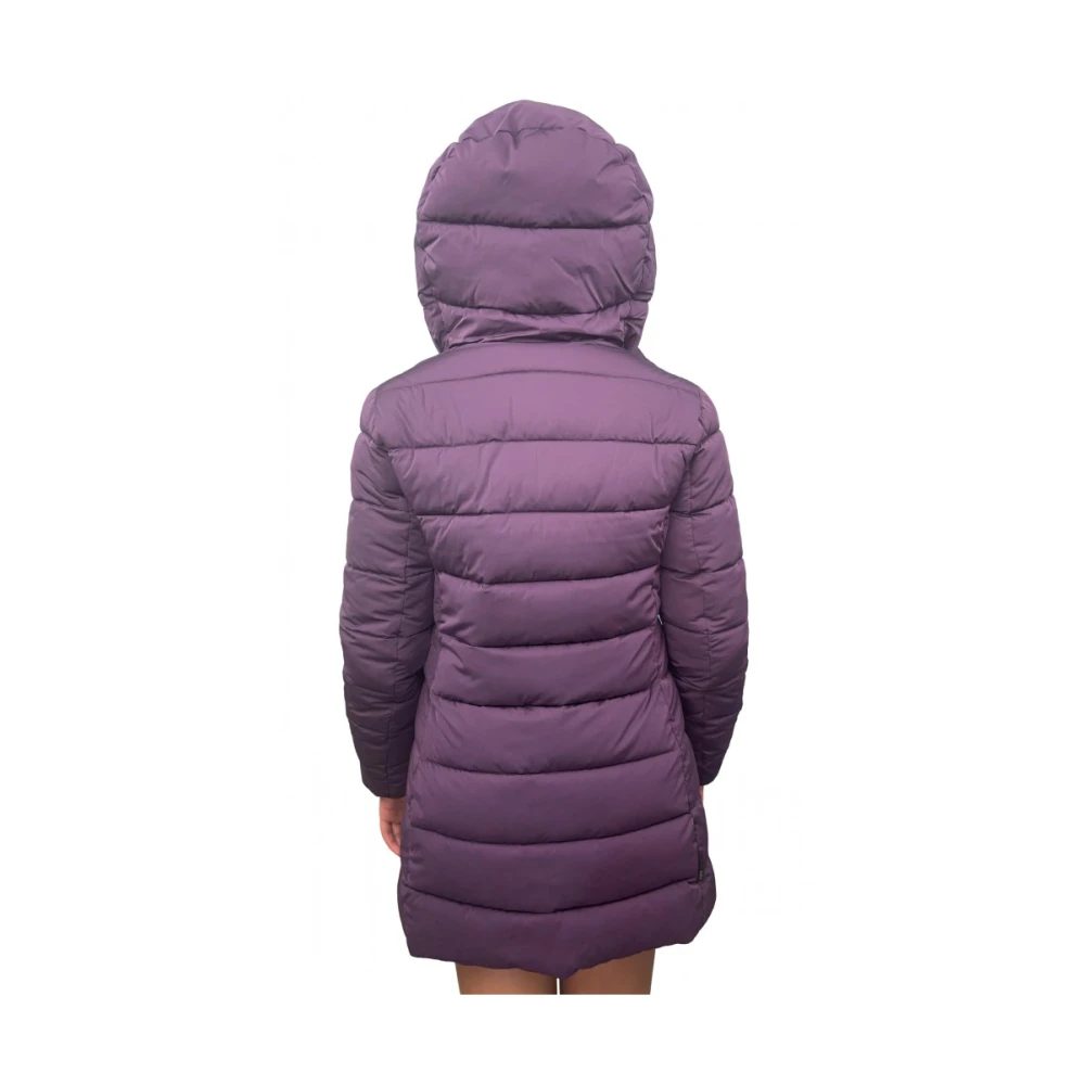 Suns Paarse Gewatteerde Jas met Capuchon Purple Dames