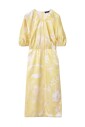 robe-midi-florale-jaune