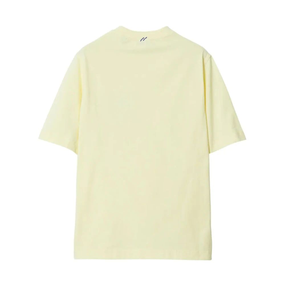 Burberry Gele Crewneck T-shirts en Polos met Equestrian Knight Design Yellow Dames