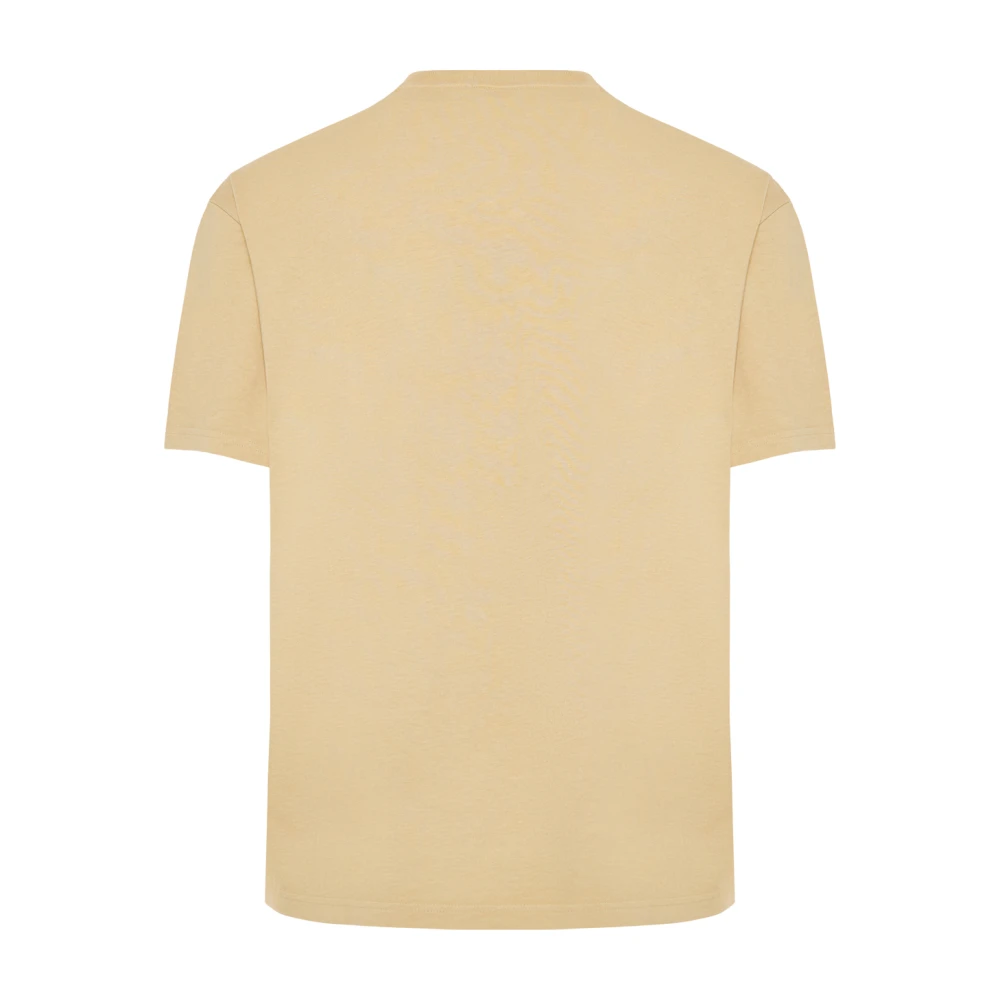 Ralph Lauren Katoenen linnen T-shirt met borstzakje Beige Heren