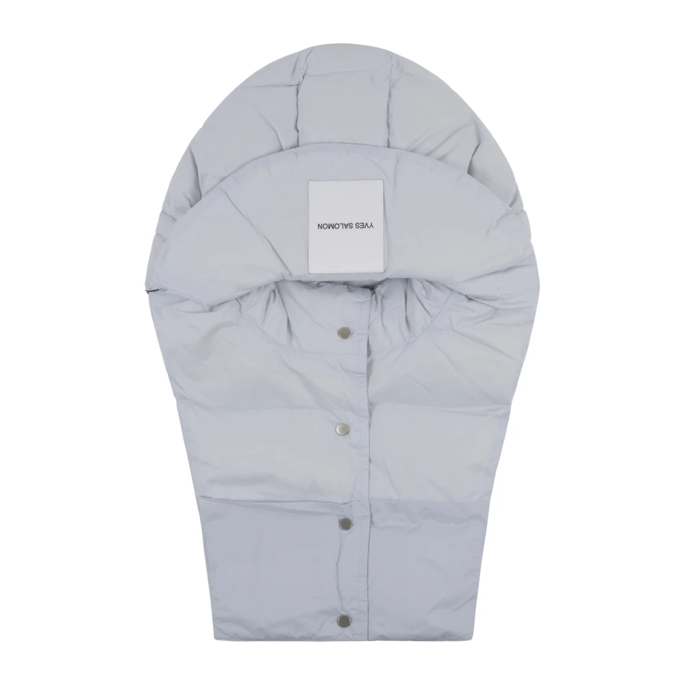 Yves Salomon Blauwe Hooded Kleding Capuche Blue Dames