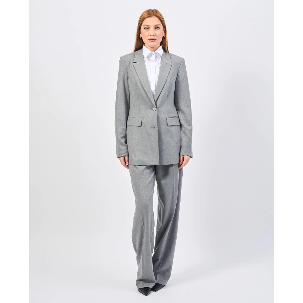 Guess Grijze jas met 2 knopen Gray Dames