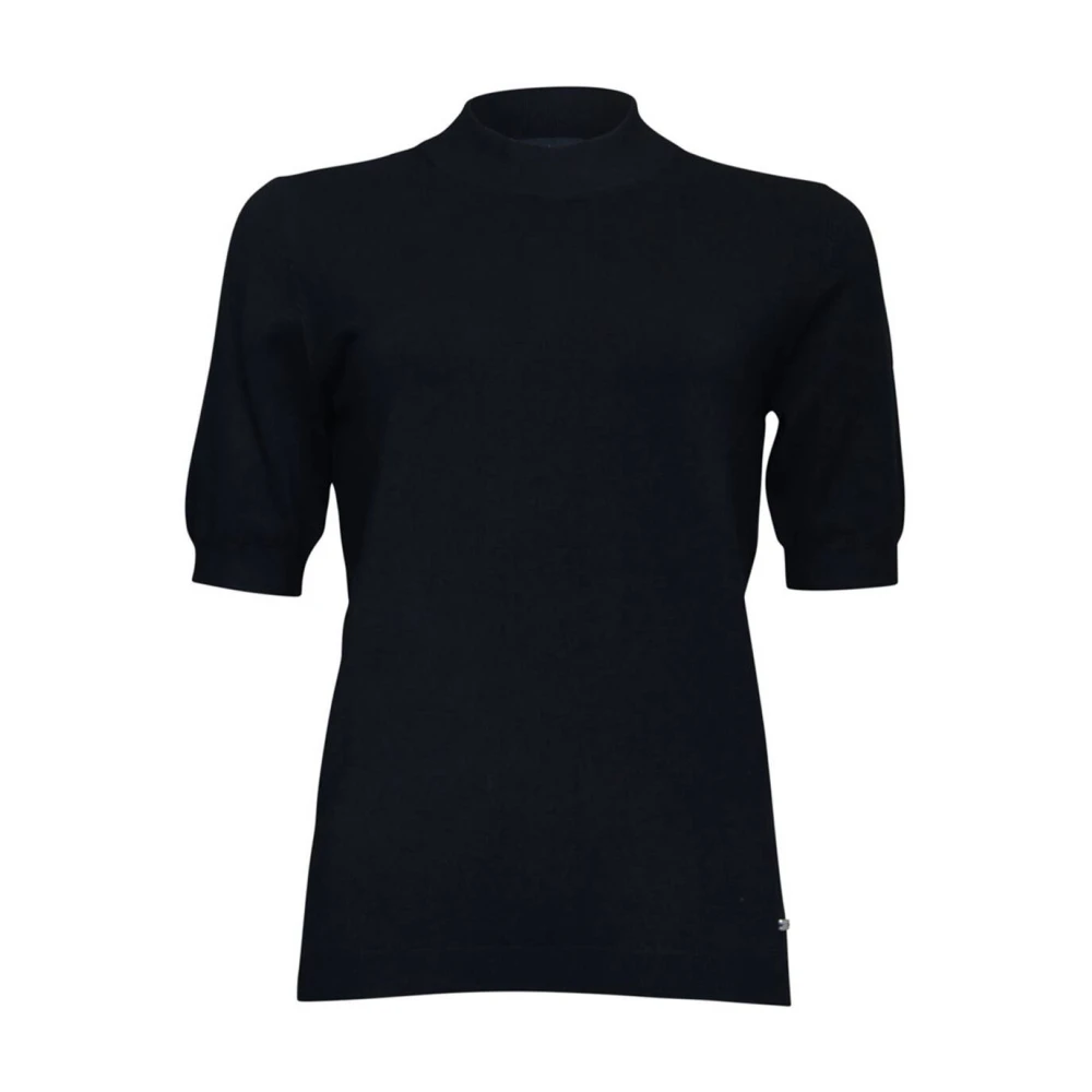 Roberto sarto Turtle Neck Pullover Korte Mouw Black Dames