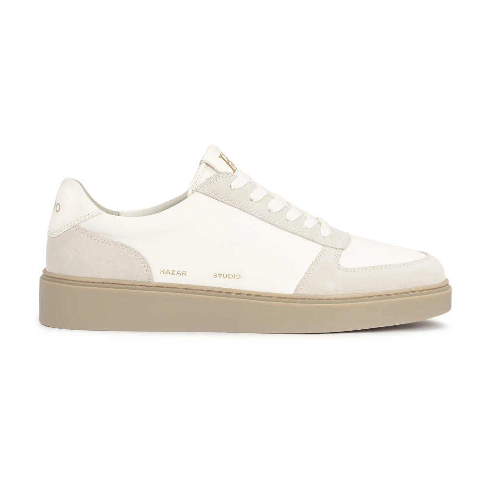Kazar Studio Heren sneakers van gecombineerde materialen Heren Schoenen Wit