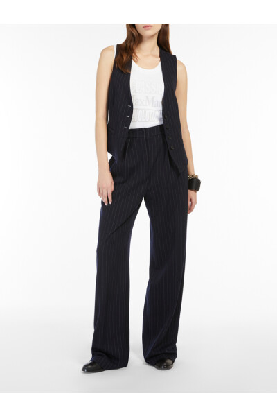 Pinstripe strikkede bukser