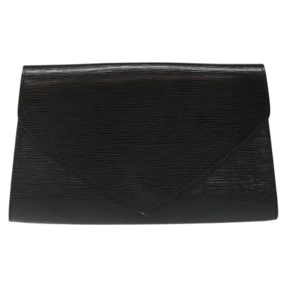 Louis Vuitton Vintage Pre-owned Leather clutches Black Dames