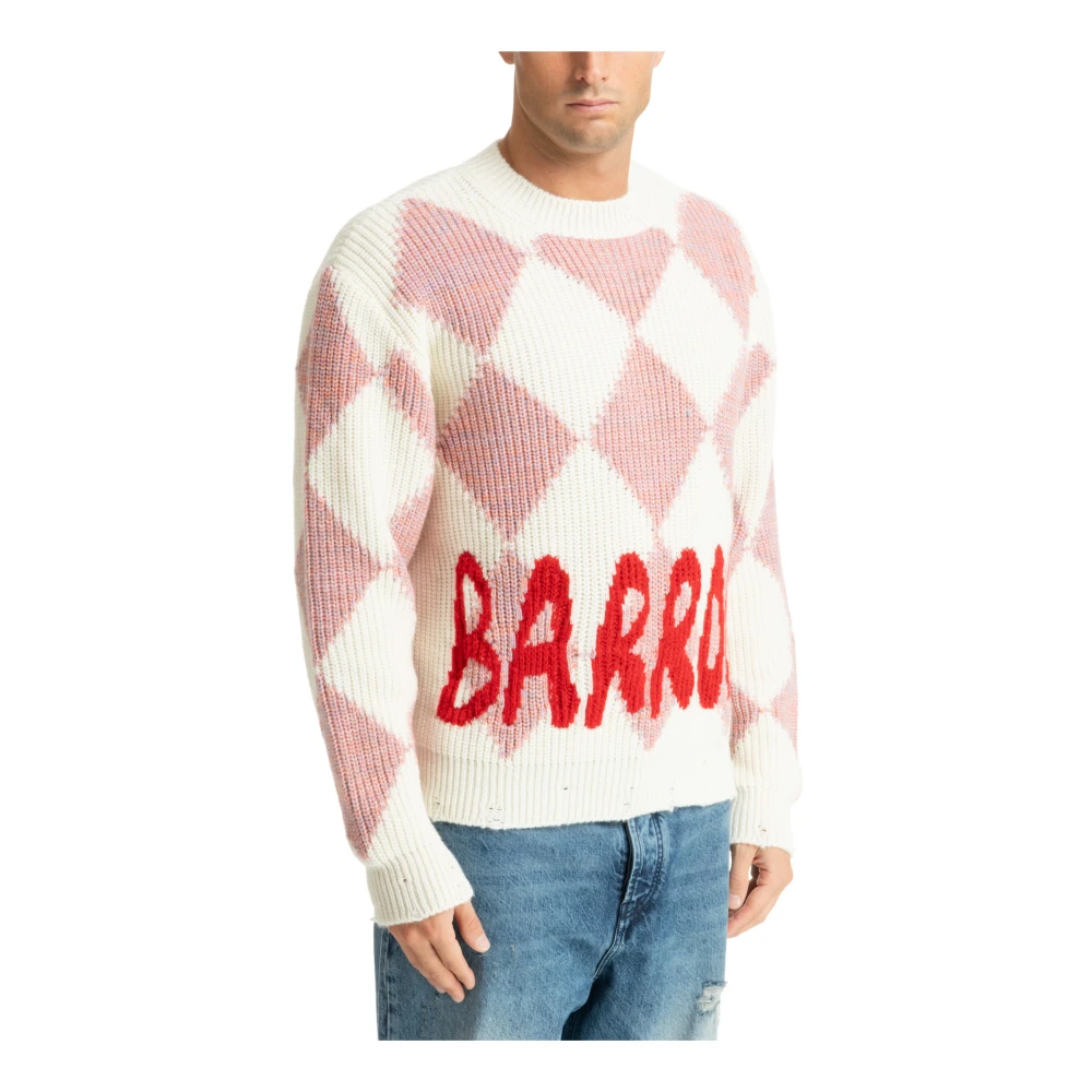 Barrow Abstract Multicolor Sweater met Logo Multicolor Heren