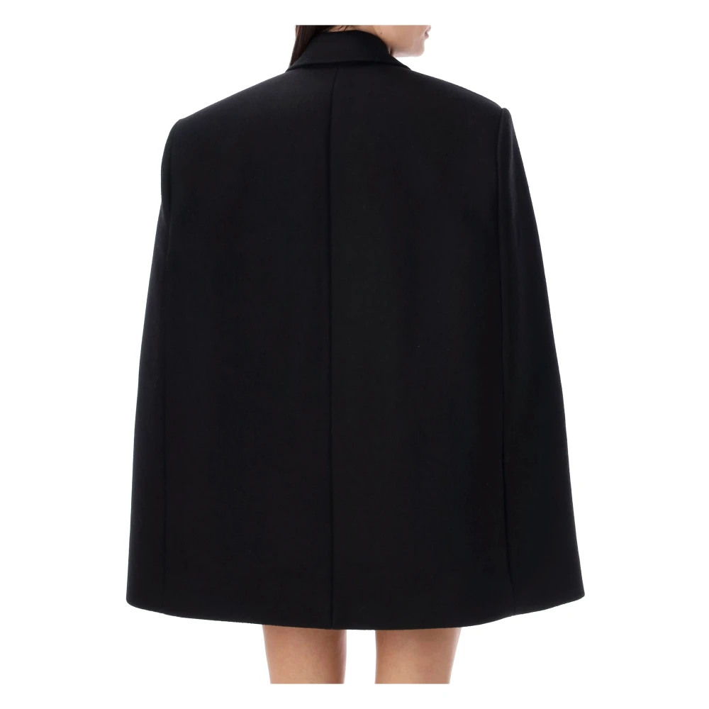 Wardrobe.nyc Dubbelborst Crop Cape Black Dames