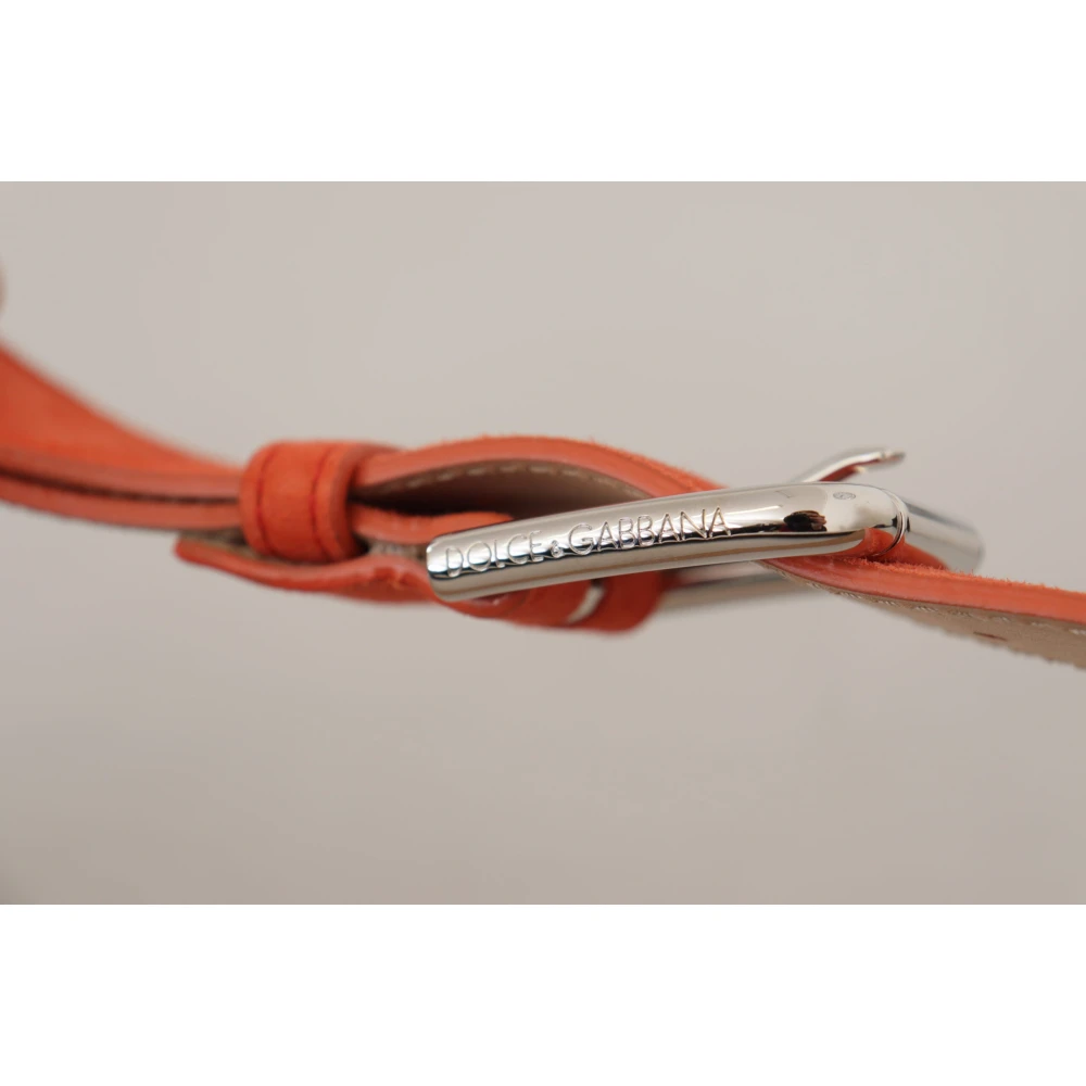 Dolce & Gabbana Oranje Suède Riem met Logogesp Orange Dames