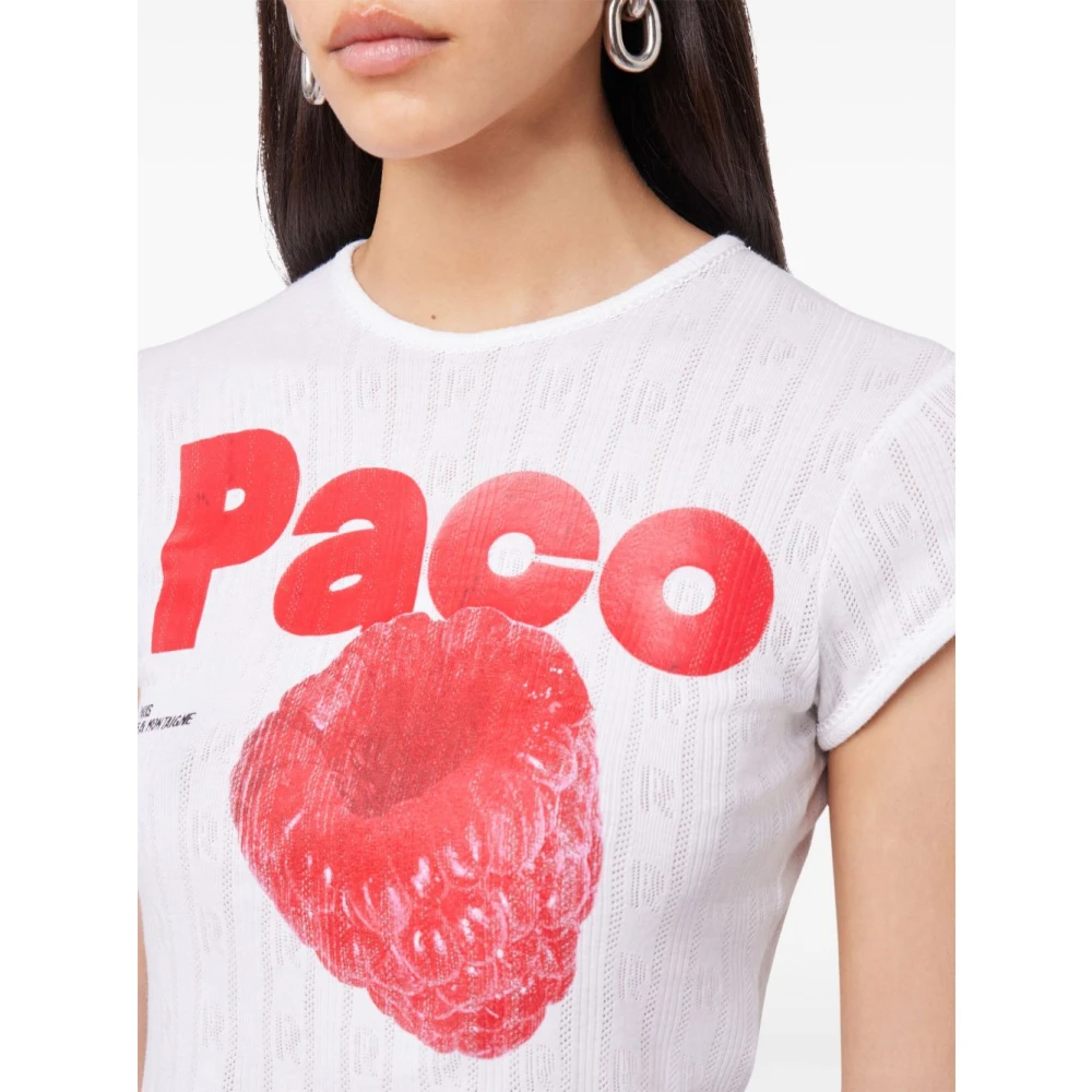 Paco Rabanne Witte T-shirts en Polos White Dames