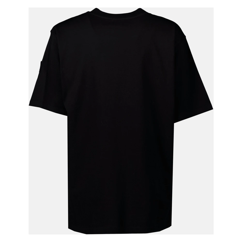 Moncler Metallic Logo T-Shirt Black Dames