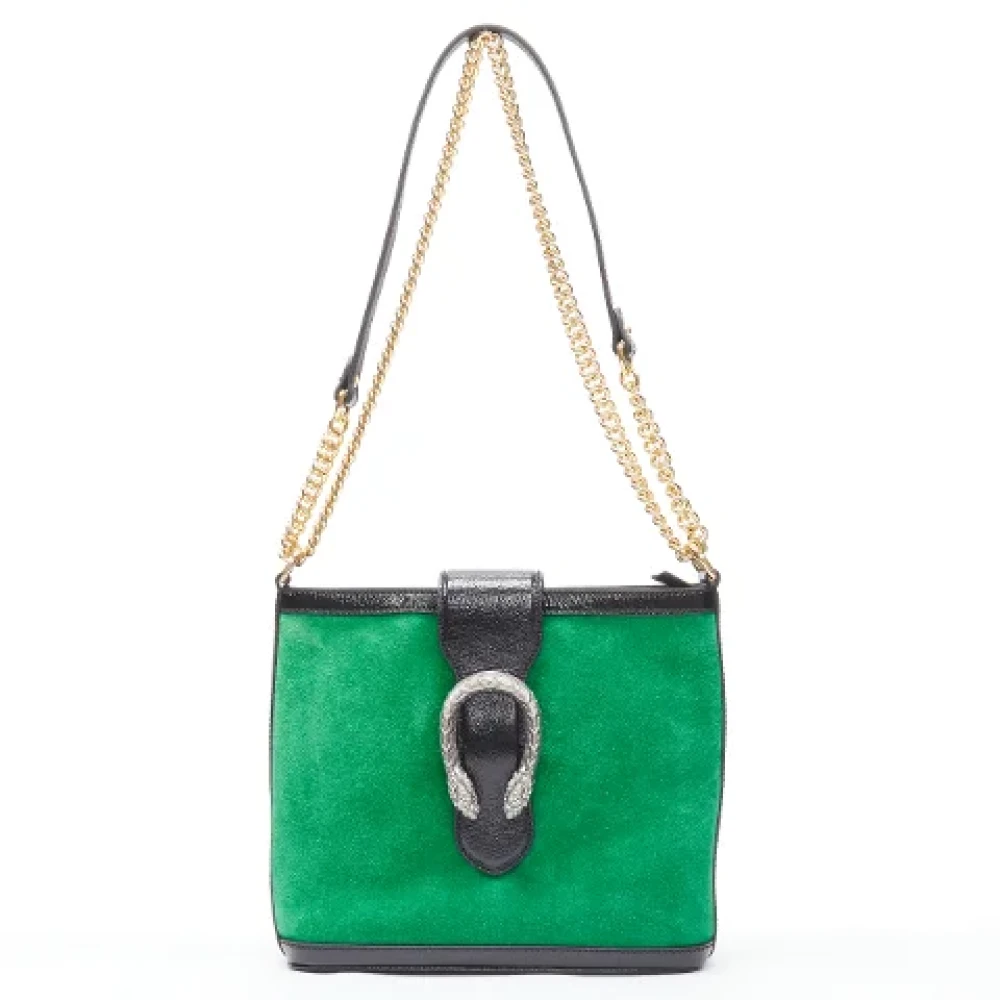 Gucci Vintage Pre-owned Suede gucci-bags Green Dames