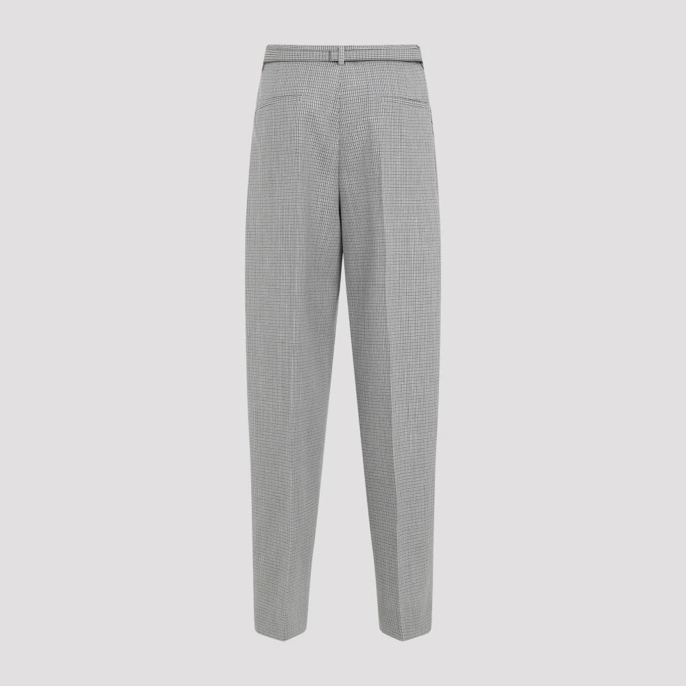 Jil Sander Grijze Wollen Broek Gray Dames