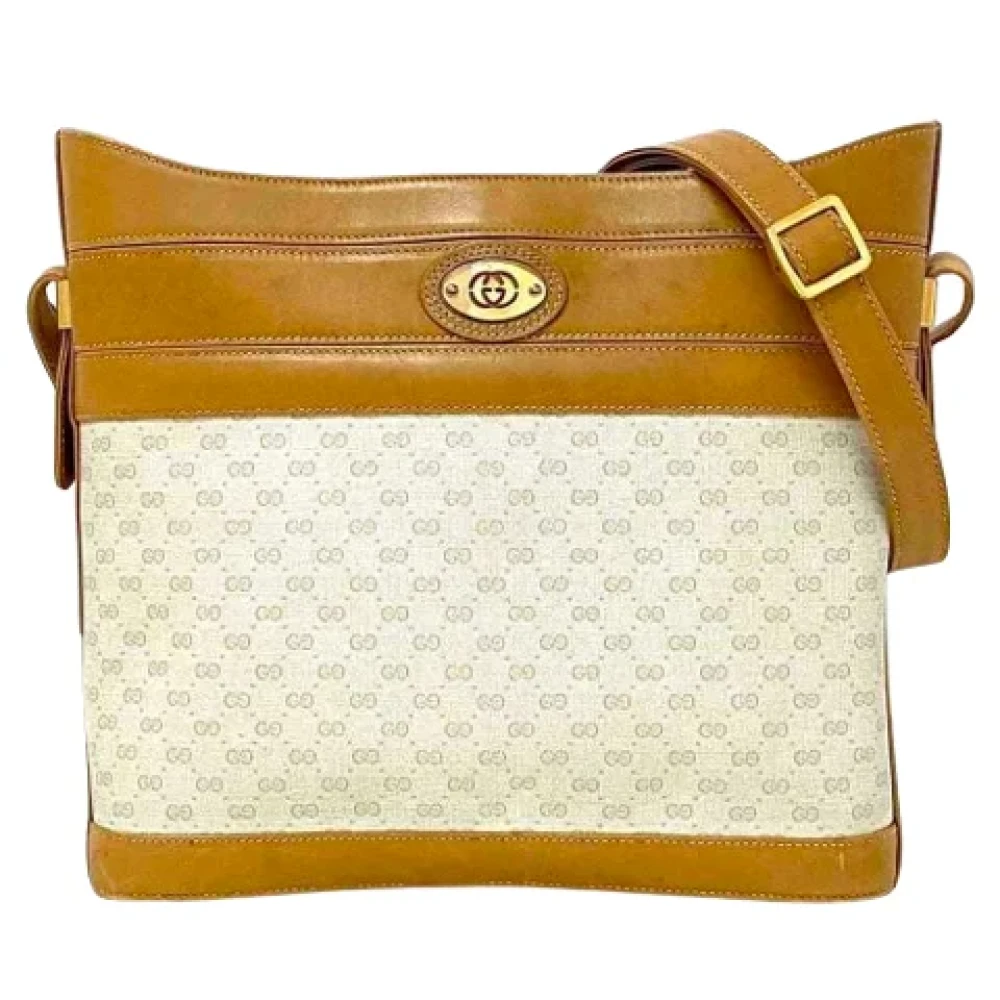 Gucci Vintage Pre-owned Canvas shoulder-bags Brown Dames