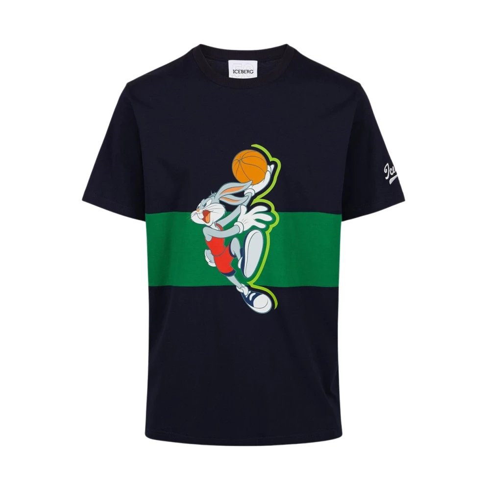 Iceberg T-shirt met Bugs Bunny Basketball Blue Heren