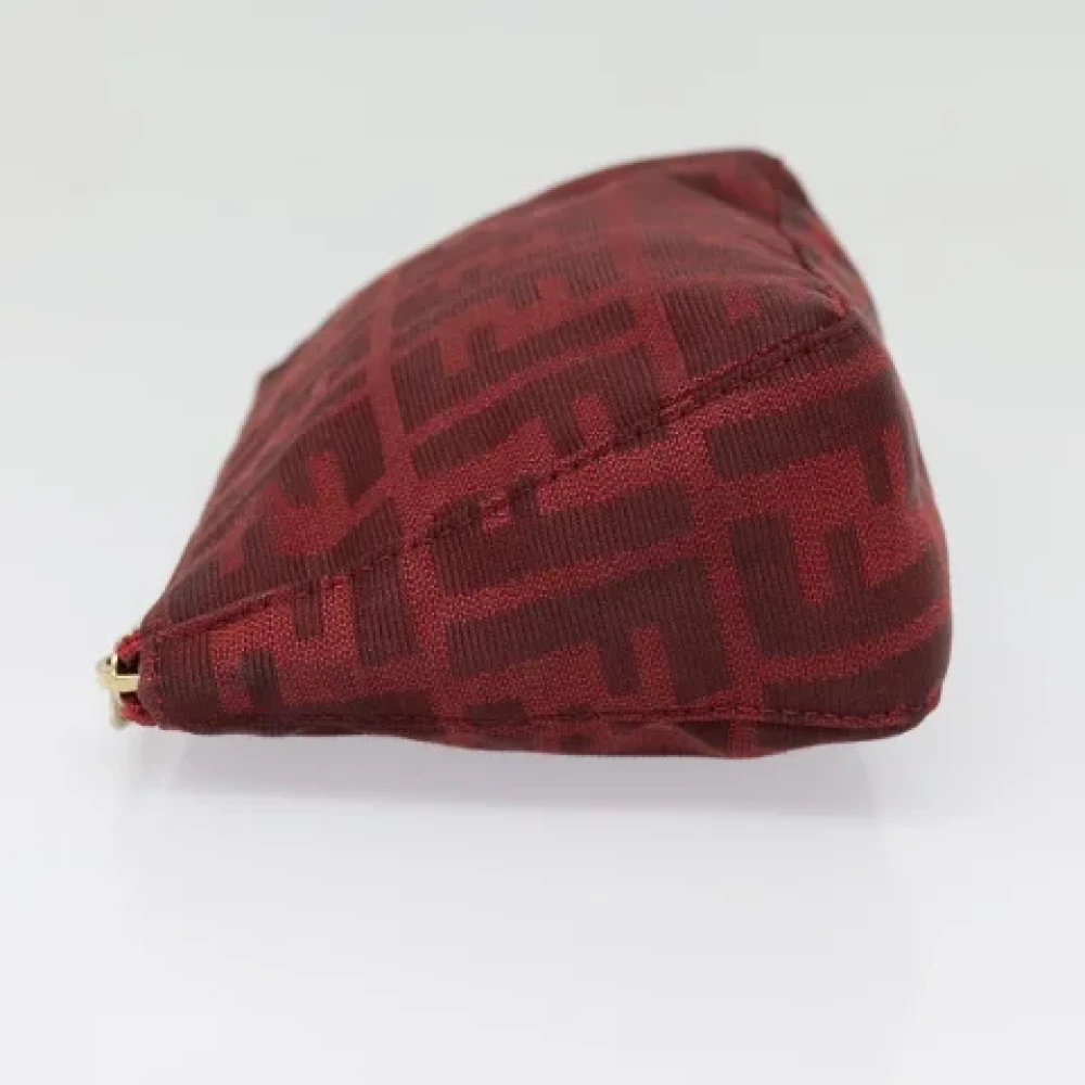 Fendi Vintage Pre-owned Canvas clutches Red Dames