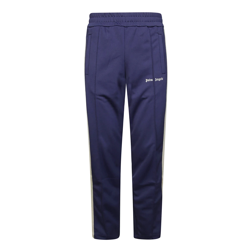 Palm Angels Logo Track Pants Klassieke Stijl Blue Heren