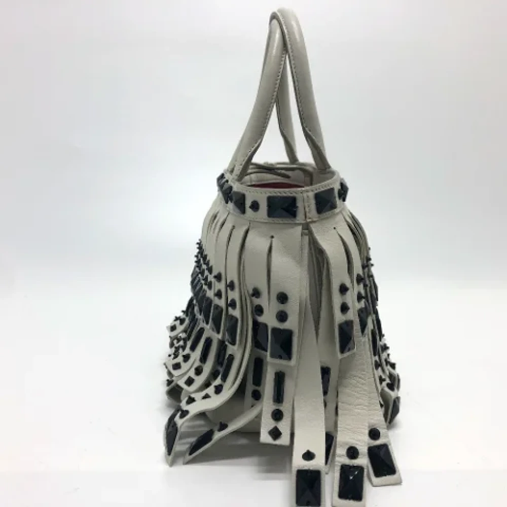 Prada Vintage Pre-owned Leather prada-bags White Dames