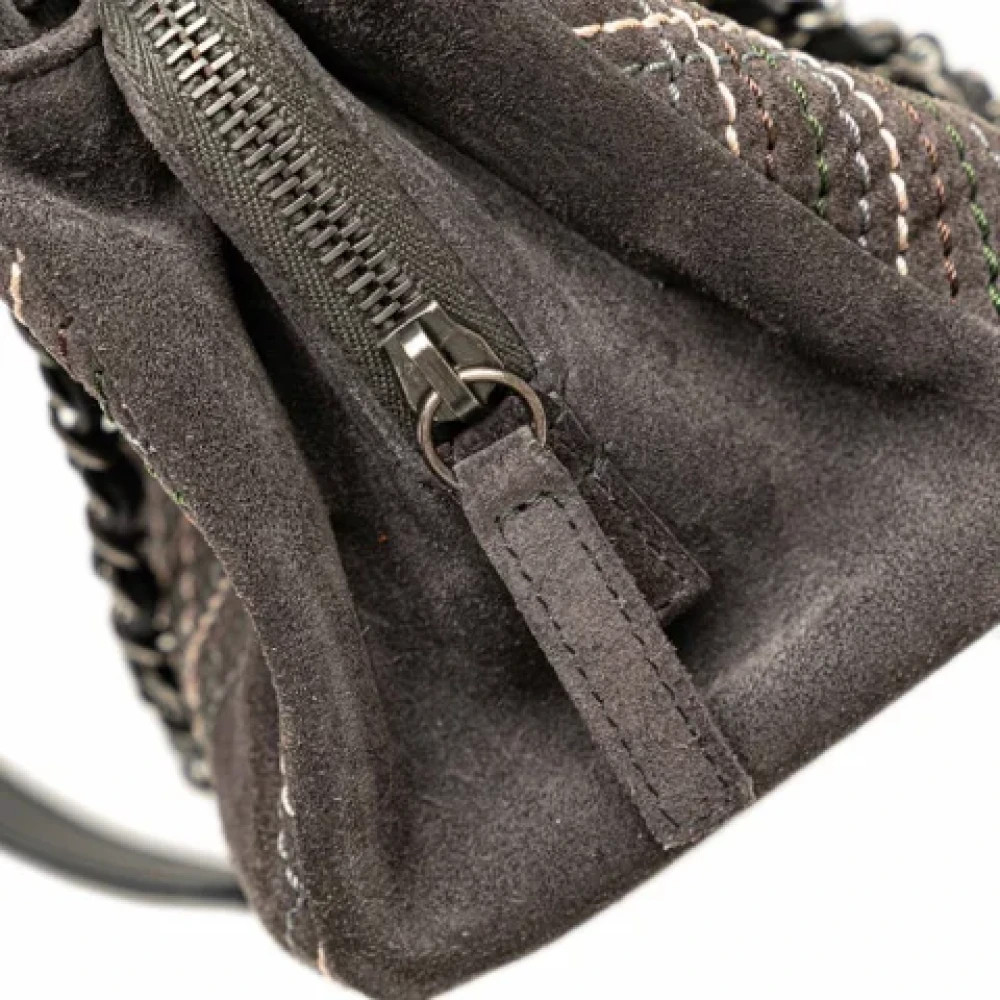 Chanel Vintage Pre-owned Leather shoulder-bags Gray Dames