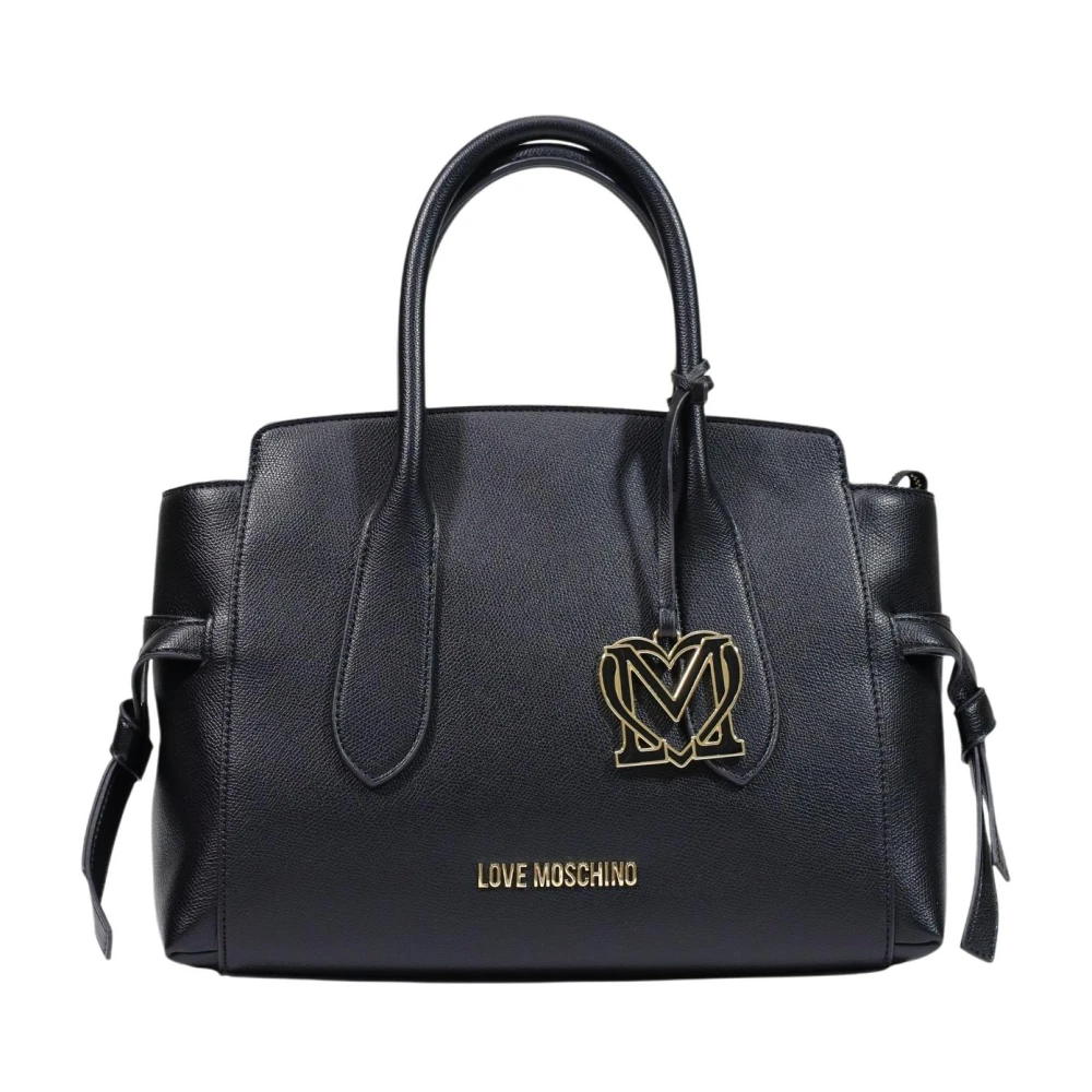 Love Moschino Donna Nero - Borsa A Mano Strutturata Grande - Bags - One Size