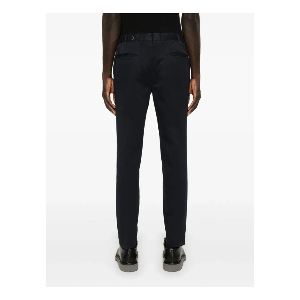 Incotex Blauwe Katoenmix Twill Broek Blue Heren