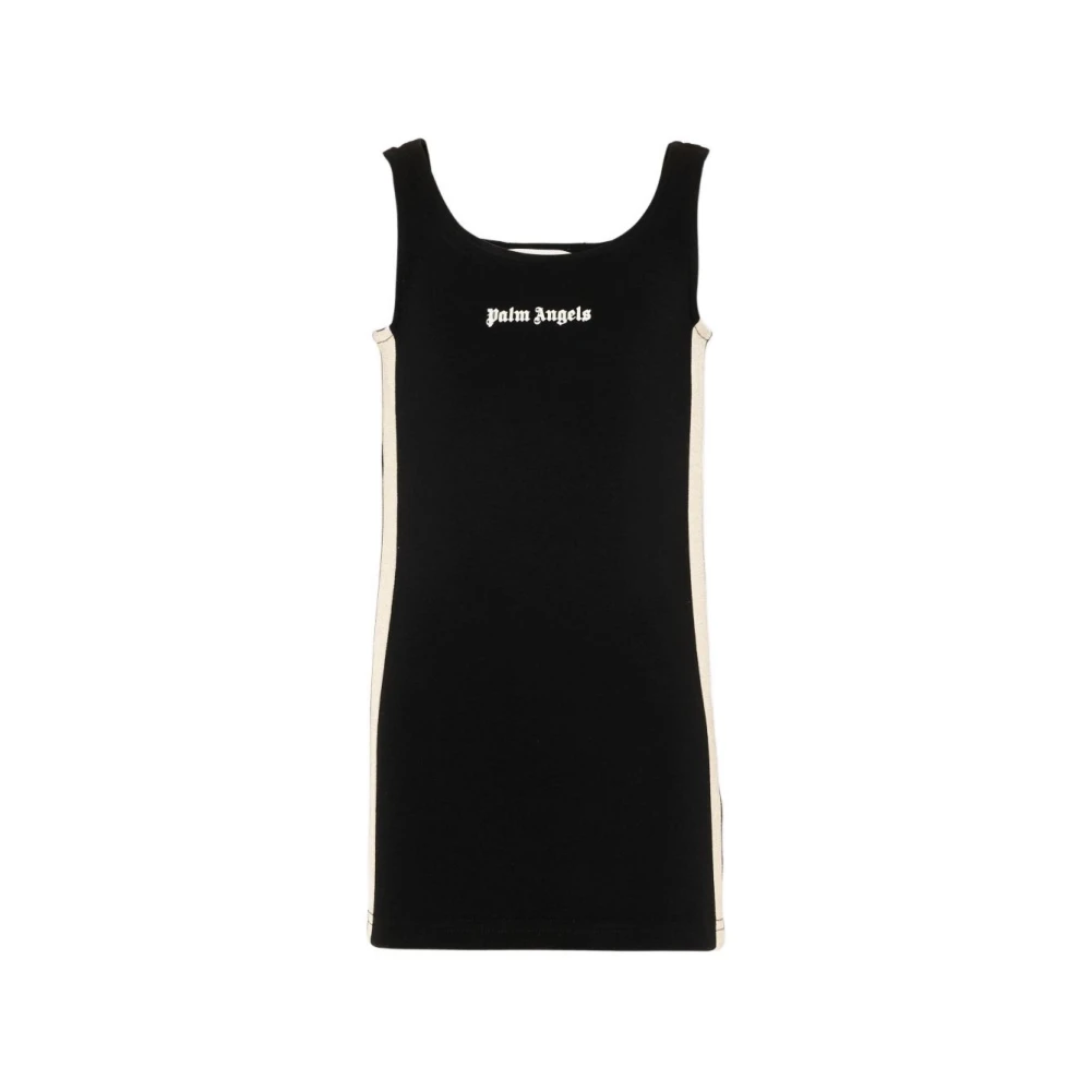 Palm Angels Black Dresses, Female, 12 Y, Logo Dress