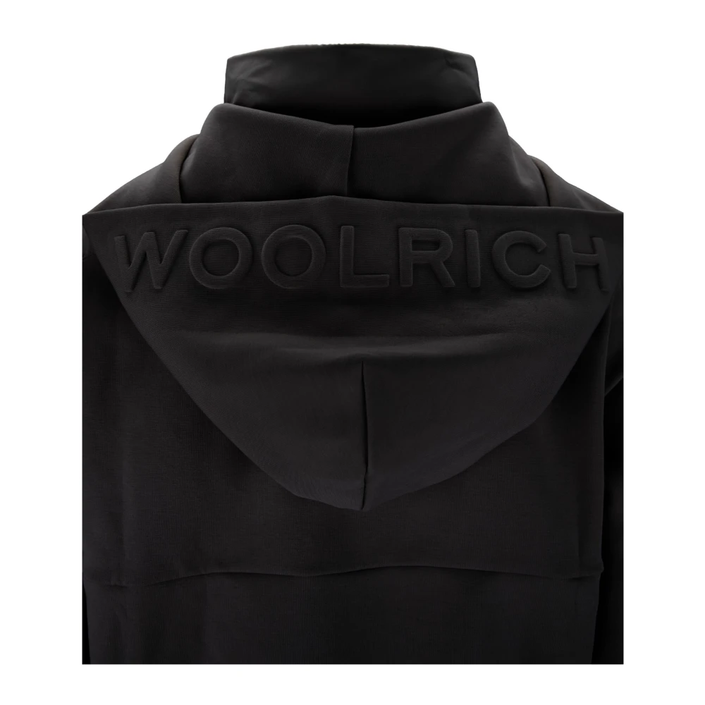 Woolrich Hoodie met rits Black Dames