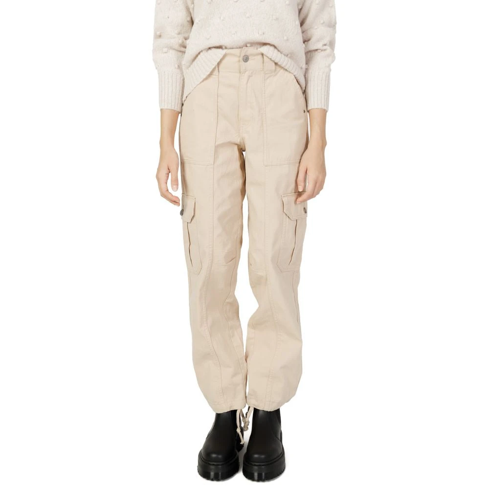 Only Beige Katoenen Jeans & Broek Beige Dames