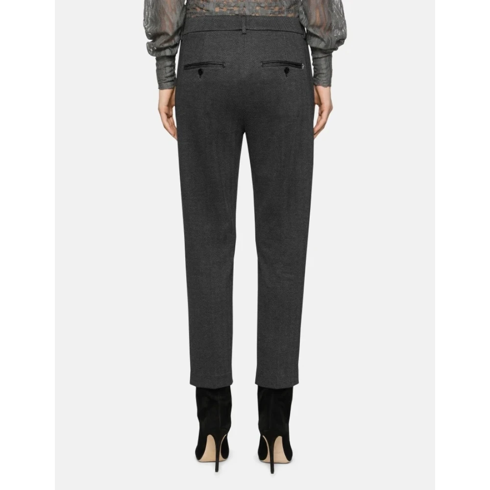 Dondup Losse Jersey Ritsbroek Black Dames