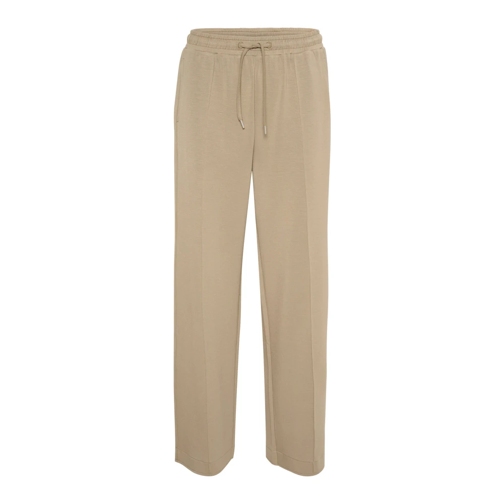 InWear Relaxed Fit Elastische Taille Broek Pinetree Beige Dames