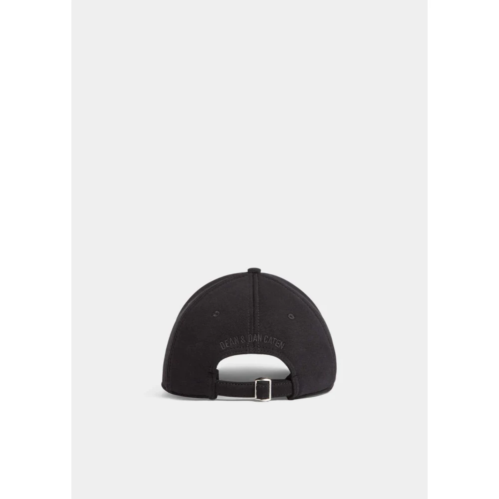 Dsquared2 Verweerde Katoenen Baseballpet Iconische Stijl Black Heren