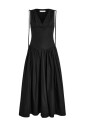robe-silhouette-noire-a-bretelles-ajustables