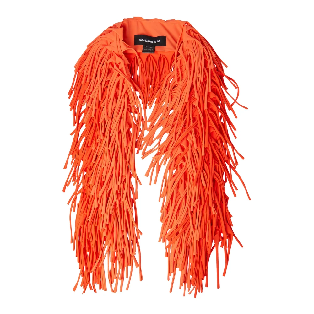 Paula Canovas Del Vas Orange Scarves, Female, One Size, Fringe Scarf