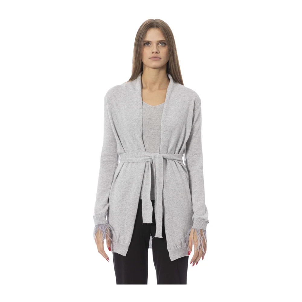 Baldinini Veren Ceintuur Vest Lange Mouw Gray Dames