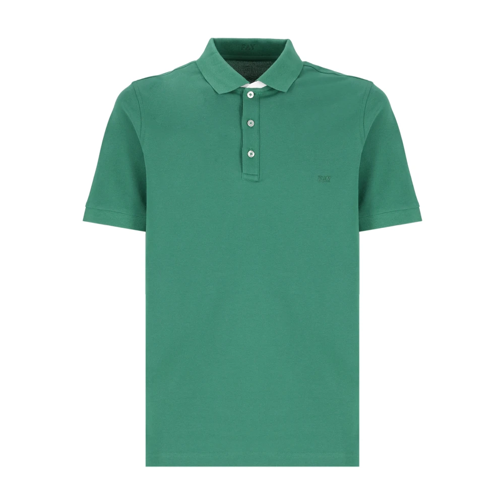 Fay - Tops > Polo Shirts - Green - Fay - Modalova