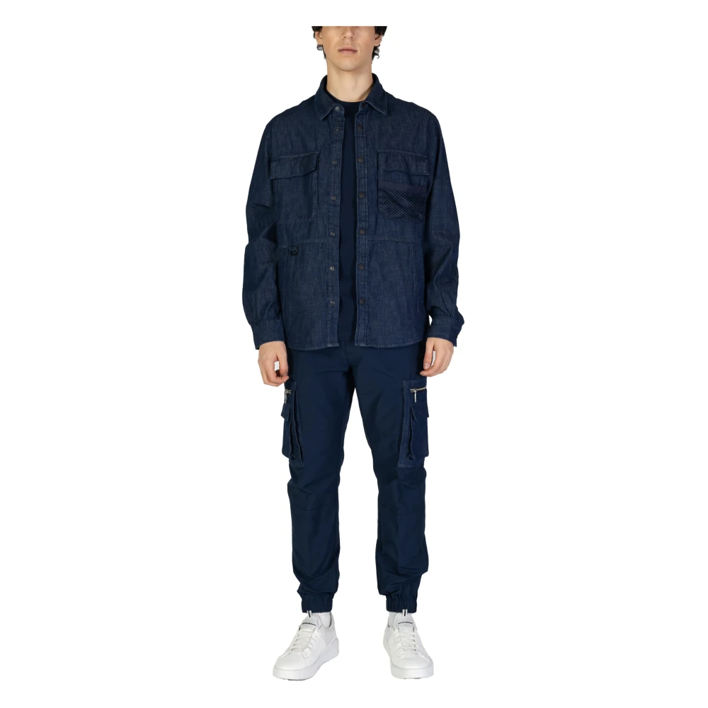 Antony Morato Katoenen Lange Mouwen Shirt Lente Zomer Collectie Blue Heren