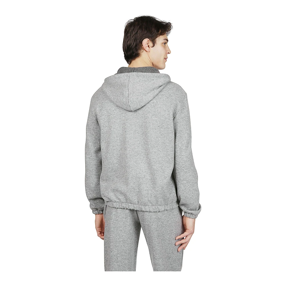 Eleventy Kasjmier Hoodie Volledige Rits Jersey Wol Gray Heren
