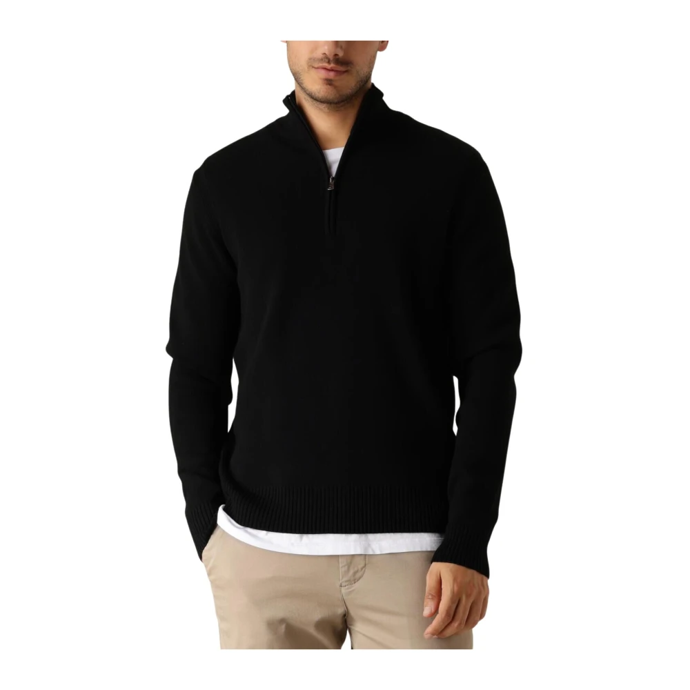 Dstrezzed Zwarte Half Zip Sweater Fell Skipper Black Heren