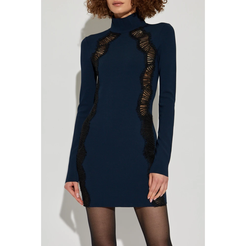 Stella Mccartney Jurk met kanten inzetstukken Blue Dames