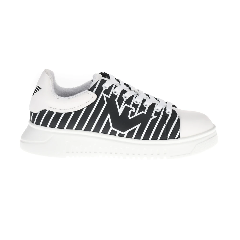 Emporio Armani Uomo Bianco Leather Sneakers