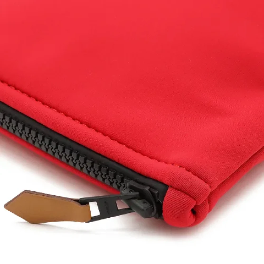 Hermès Vintage Pre-owned Canvas clutches Red Dames