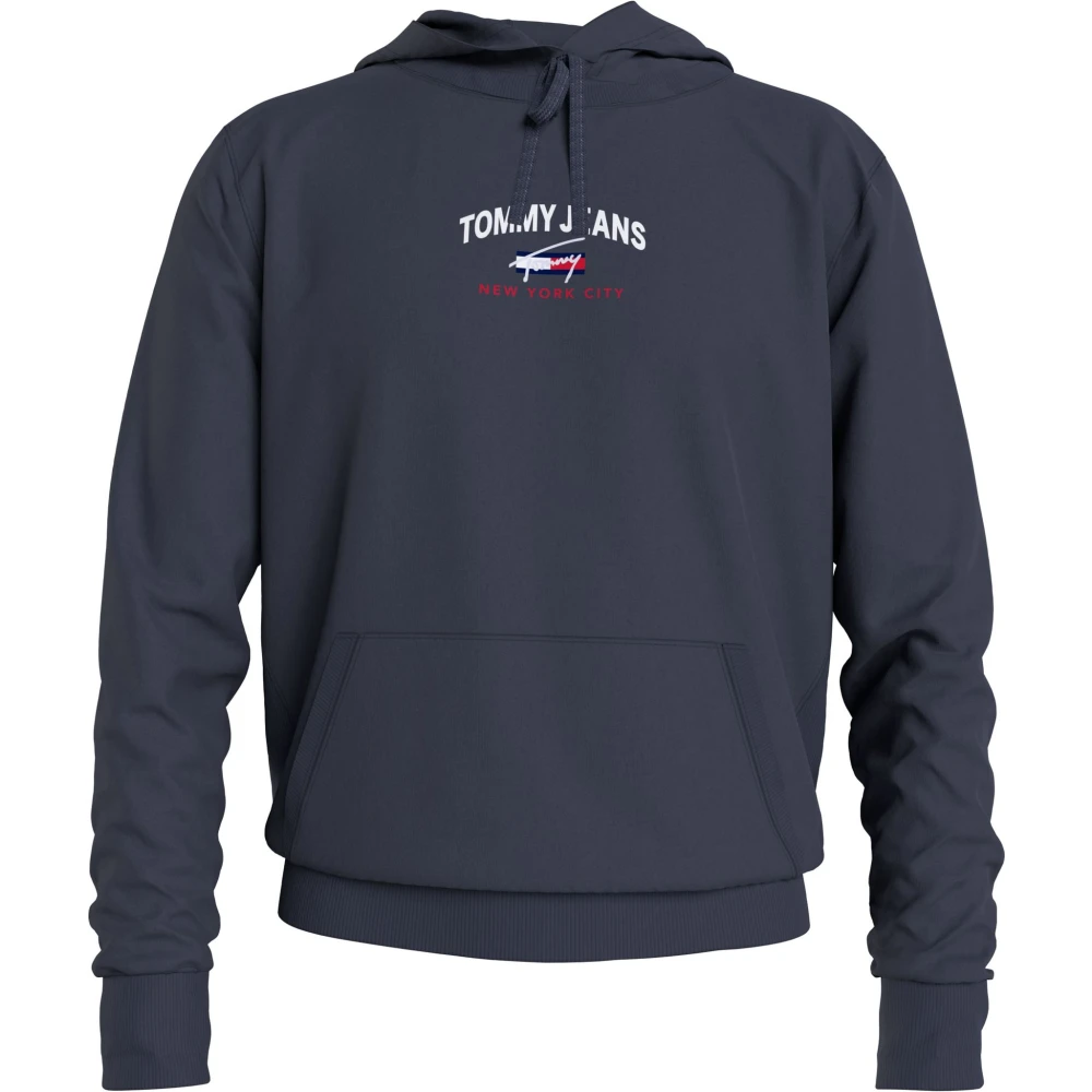 Tommy Jeans Men's Blue Timeless Tommy Hoodie - Hoodies - S - Sweatshirts & Hoodies