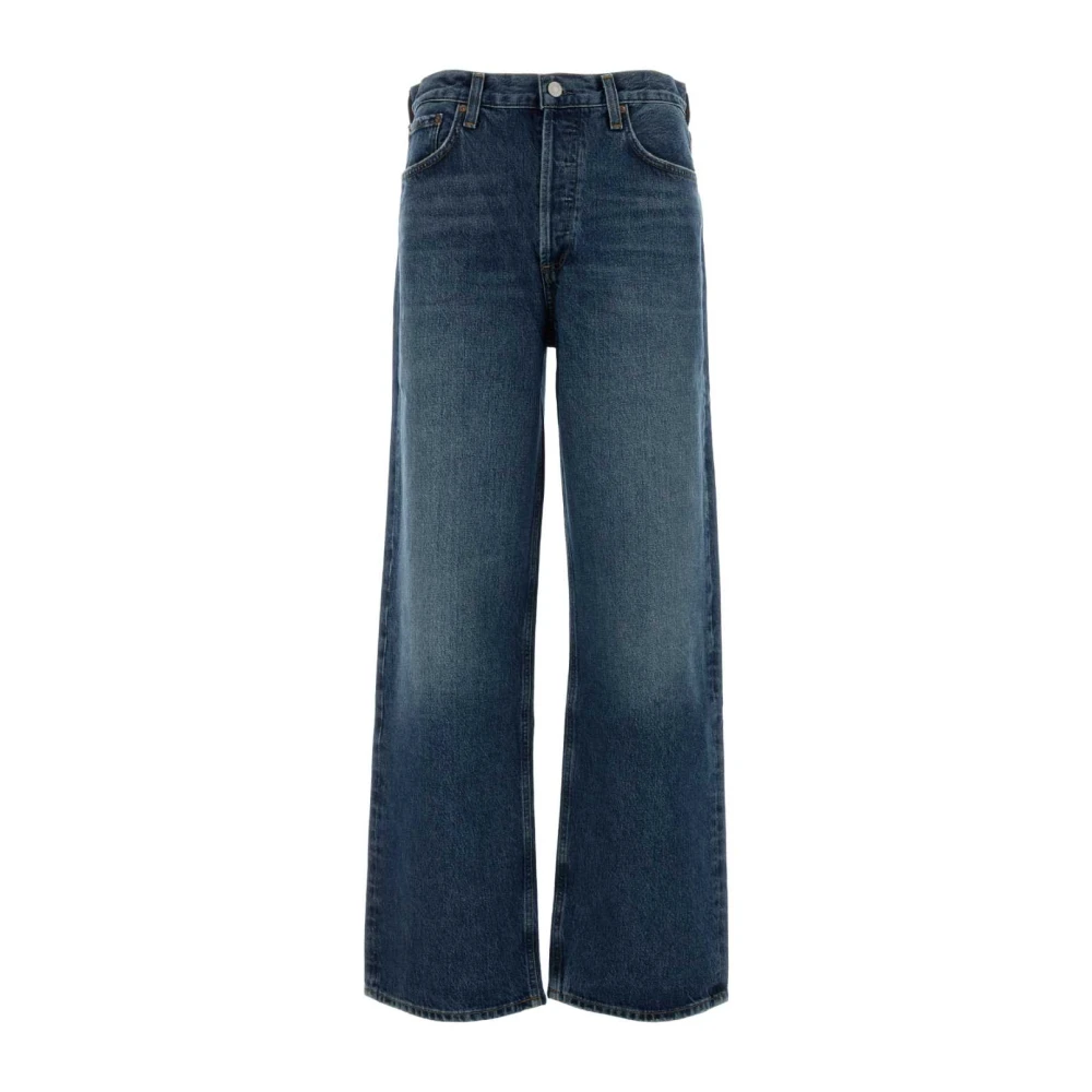 Agolde Women's Blue Low Slung Baggy In Selection