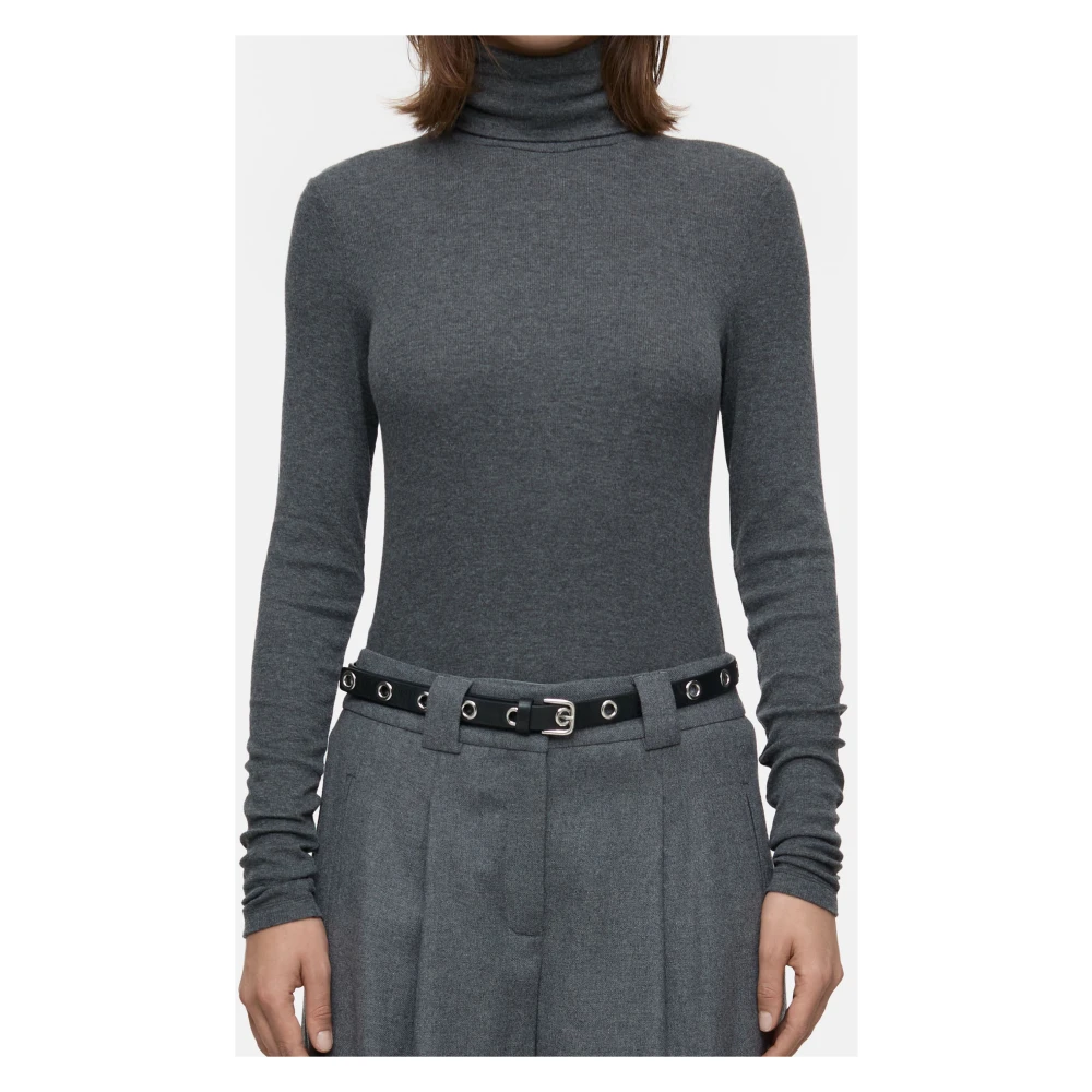 closed Donkergrijze Trui Gray Dames