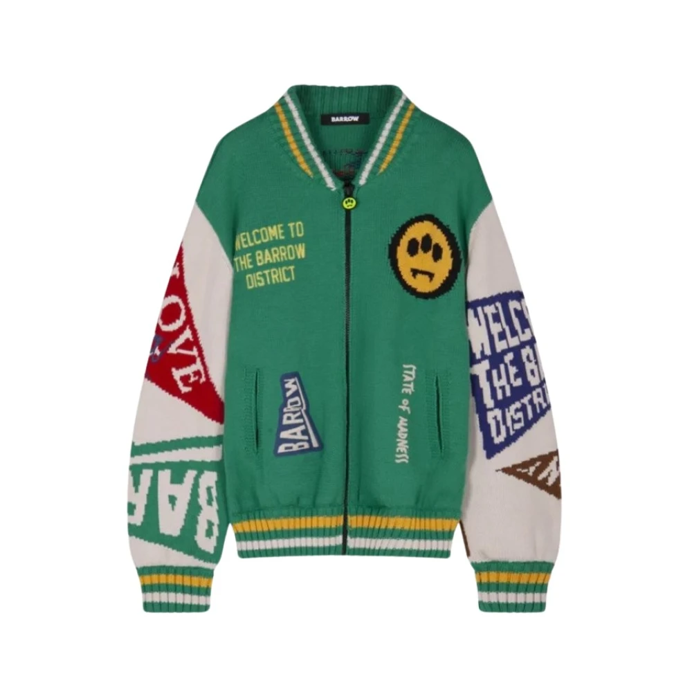 Barrow Gebreide Unisex Jas in Fern Green Multicolor Heren