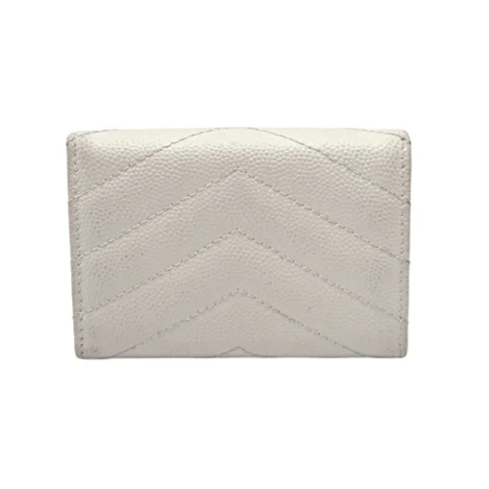 Yves Saint Laurent Vintage Pre-owned Leather wallets White Dames